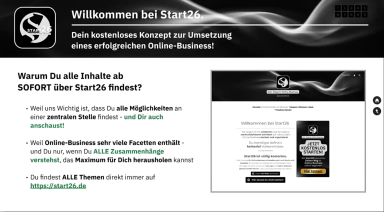 Das neue Start26 – Dein kostenloser Kurs zum Online-Business!